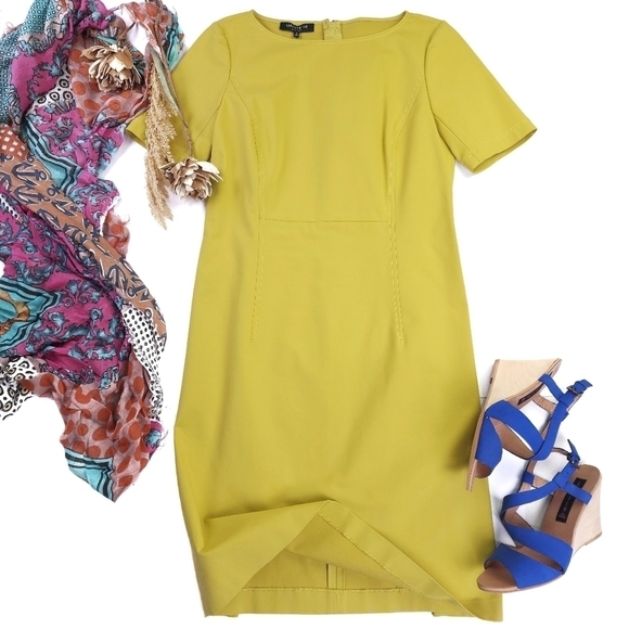New Lafayette 148 New York Stunning Lime Dress Size S - Picture 2 of 16
